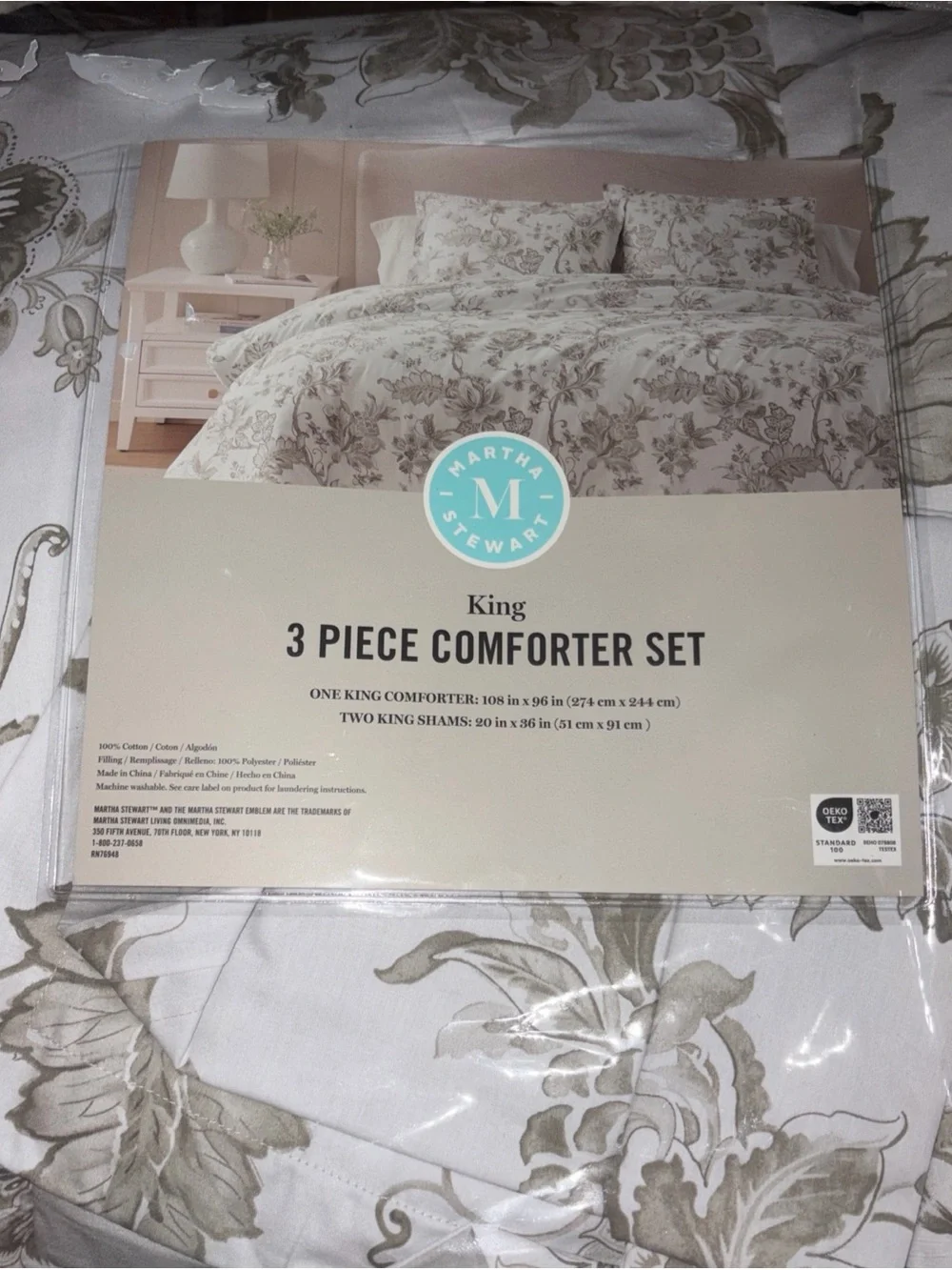 - King Comforter Set, Smooth Sateen Front with Subtle Sheen & Lightweight Cot